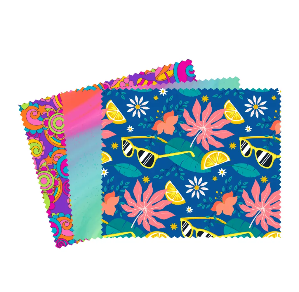 MF10SLK Silikonlu Gözlük Temizleme Bezi Dijital Baskılı